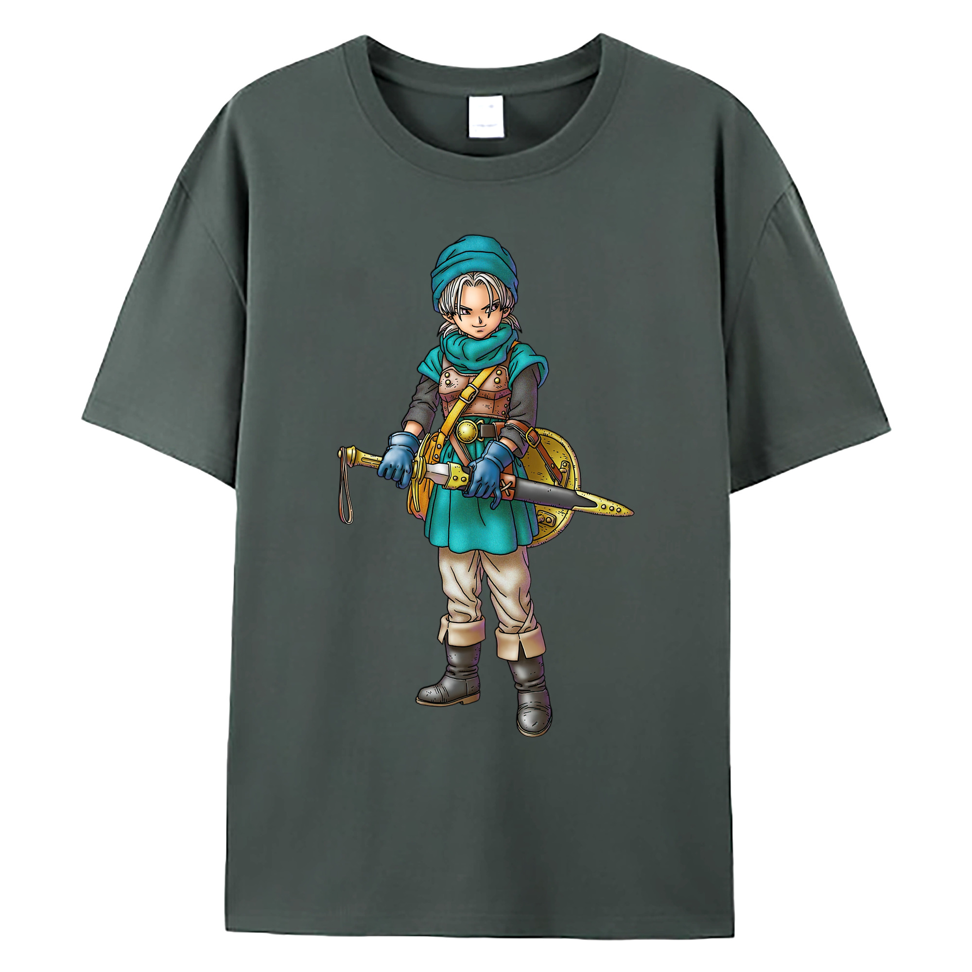 （画像用） ドラゴンクエスト Doragon Kuesuto Dragon Quest 綿100％ メンズ半袖Tシャツ｜肌触りやわらか＆通気性